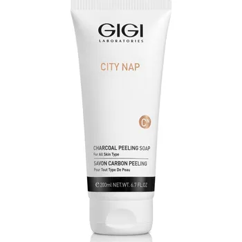 Čistící gel GIGI CITY NAP CHARCOAL PEELING SOAP - Peelingové mýdlo s uhlím 200 ml