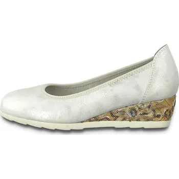 Dámské baleríny JANA SHOES NĚMECKO Boty Jana 363 bílo/stříbrné dámské baleríny Velikost: 40