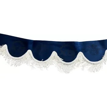 Ochranný autopotah Bordura do kamionu Daf XG- tmavě modrá, bílé třásně