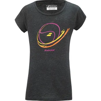Dívčí tričko Tričko Babolat Black Hthr 1111413 8-10 Yrs