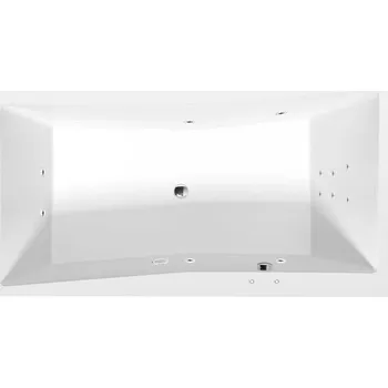 Vana QUEST hydromasážní vana, 180x100x49cm, Attraction Hydro, chrom