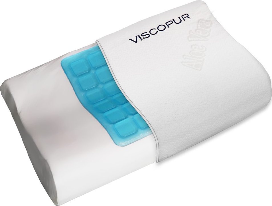 VISCOPUR Anatomický polštář VISCOPUR® COOL GEL s gelovou vrstvou profilovaný - 30x50 cm