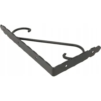 Držák na polici Kovaný policový držák retro úhelník 30 x 15 cm černý