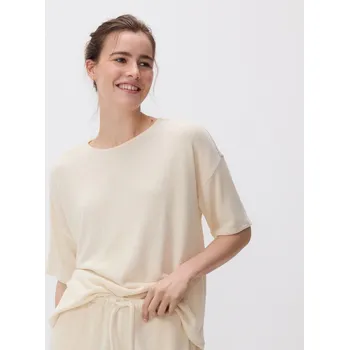 Dámské tričko Reserved - Pletené tričko z viskózy - tělová - 986ED-02X - 986ED-02X-L