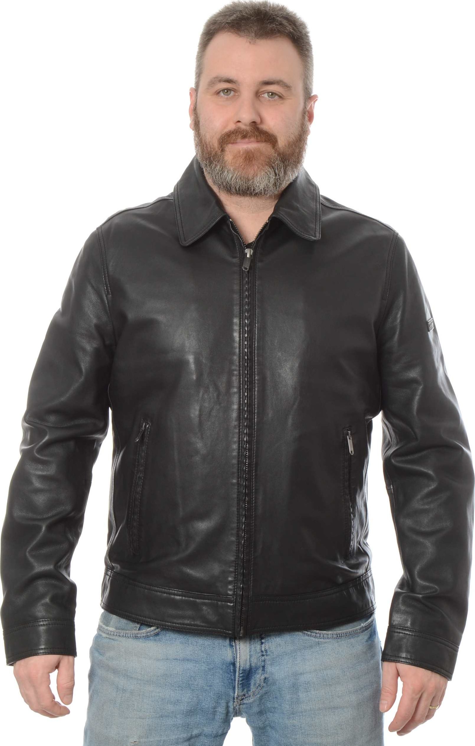 Bugatti Kožená bunda Černá 50