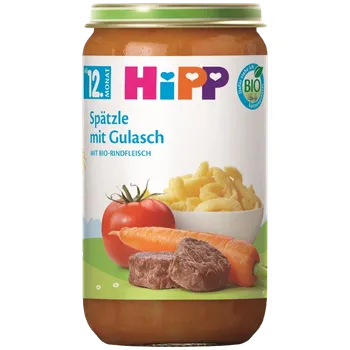 HIPP BIO Špecle a guláš a hovězí maso 250 g