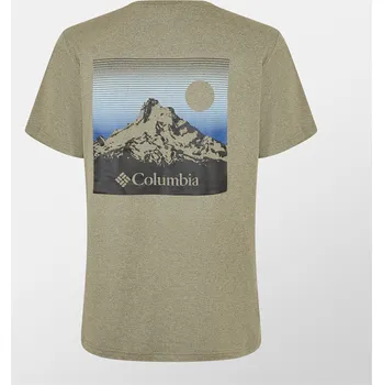 Pánská móda Tričko Columbia Stone Green 1110701 Medium