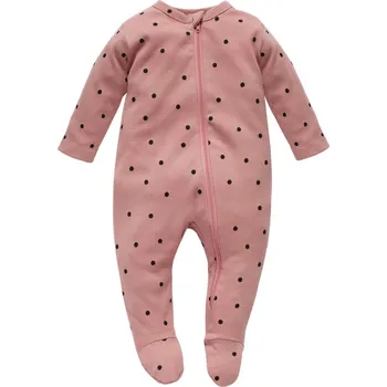 Kojenecký overall PINOKIO Tres Bien Overal na zip Pink Dots Velikost (od výrobce): 62