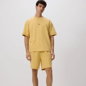 Pánské oblečení Reserved - Pohodlné bavlněné šortky - světle žlutá - 3859C-10X - 3859C-10X-M