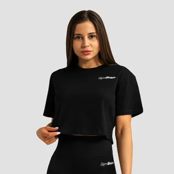 Dámské tričko GymBeam Dámské tričko Cropped Limitless Black L