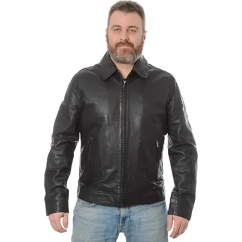 Pánská casual bunda Bugatti Kožená bunda Černá 58 6011672070806