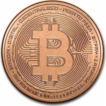9Fine Mint 1 oz měděná mince - Bitcoin