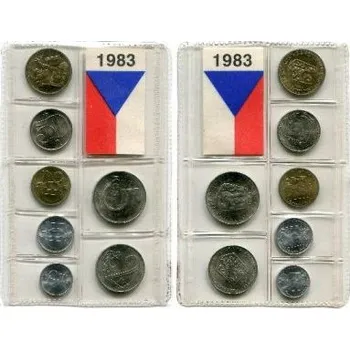 ČESKOSLOVENSKO. Sada oběžných mincí 1983. Obal PVC.