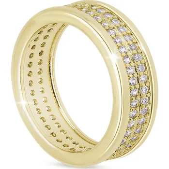 Prsten Pozlacený prstýnek zirkonový 0497 Velikost prstenu - obvod: 58 mm