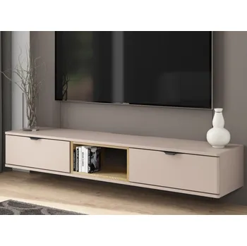 Televizní stolek Závěsný TV stolek Avola, béžová kašmír/dub cremona