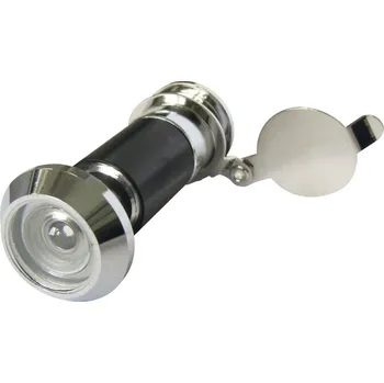 Dveřní kukátko GRUNDMANN dveřní kukátko o14, úhel 170°, tl.dv. 50-60, mosaz pochrom., protipož.