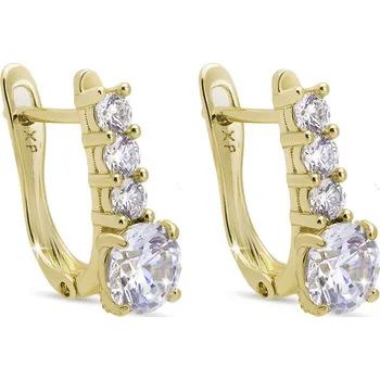 Náušnice Pozlacené zirkonové náušnice 3550
