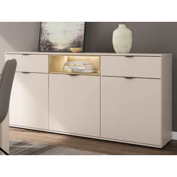 Komoda Široká komoda Avola, 180 cm, béžová kašmír/dub cremona