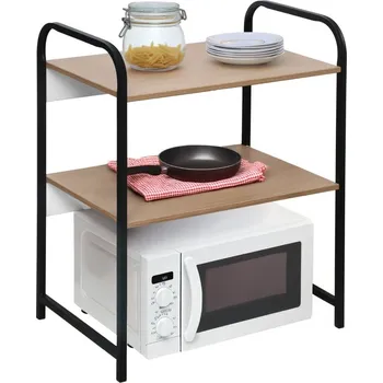 Obývací stěna Regál, černá/hnědá, BAYAN