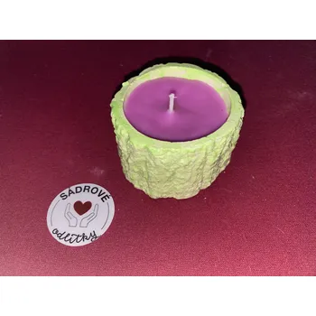 Svíčka HandMade by VeJa Svíčka v odlitku svítící mini pařez