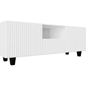 Televizní stolek Televizní stolek s frézováním NOE 140 cm - bílý mat