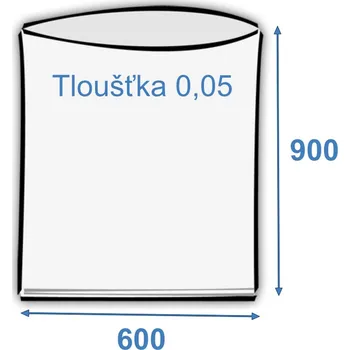 Obalový materiál 100 ks - Sáček plochý 600x900/0,05 polyetylénový, nekluzný