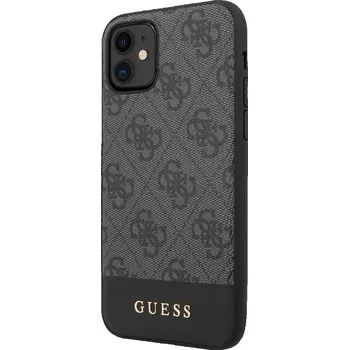 Notebook Guess 4G Stripe Zadní Kryt pro iPhone 11 Grey