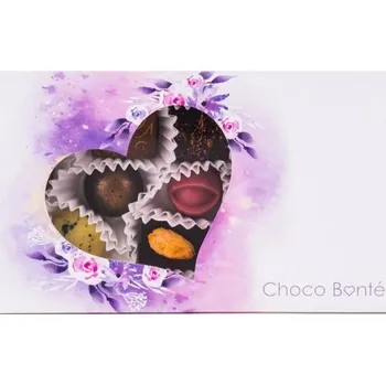 Bonboniéra Choco Bonté Bonboniéra - 12 ks pralinek (srdce)