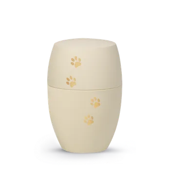 Smuteční dekorace Zvířecí urna Infinity Paws - Creme 2,8l