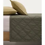 Zelený bavlněný prošívaný přehoz 180x260 cm Serla – Kave Home ID_1759064