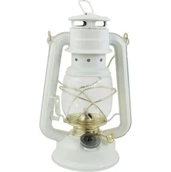Petrolejová lampa Petrolejová lampa Hurricane White Brass 24 cm