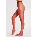 Vzorované silonky Fiore Greta - kabaretky Červená 3-M