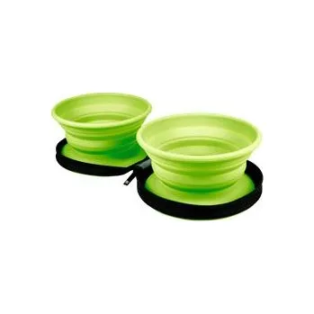 Miska pro psa Cestovní dvojmiska 700ml Kiwi Barva: Zelená