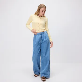 Dámské džíny Reserved - Džíny wide leg - modrá - YS060-55J - YS060-55J-36