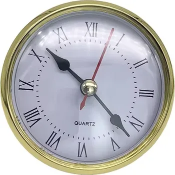 Hodinový strojek XC4-14-1 Římské číslice zlatá obroučka 65mm