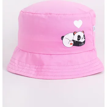 Kšiltovka Klobouček klobouk YO růžový s pandou velikost čepic: 46-50cm