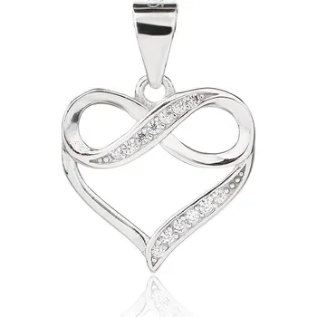 Přívěsek Bealio Stříbrný přívěsek SRDCE A NEKONEČNO 03-13500-3491