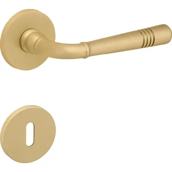 Dveřní kování TI - DIADEM - R 4009 5S rozety BB, klika/klika OLS - Mosaz broušená (158)