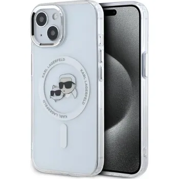 Notebook Karl Lagerfeld IML K&CH Heads Metal Frame MagSafe Zadní Kryt pro iPhone 13 Transparent