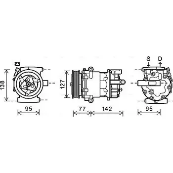 Kompresor klimatizace AVA QUALITY COOLING Kompresor klimatizace AVA FDAK469 + DOPRAVA ZDARMA!
