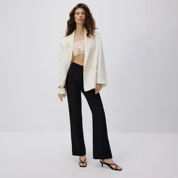 Reserved - Kalhoty s&nbsp;nažehlenými puky - černý - 479GG-99X - 479GG-99X-44