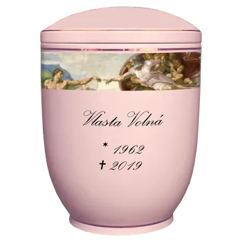 Smuteční dekorace Pohřební urna Diamant růžová | Stvoření Adama