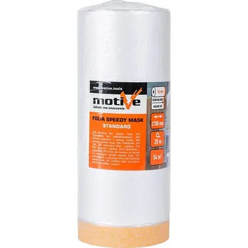 Zakrývací fólie na malování MOTIVE Maskovací fólie s páskou – Speedy Mask STANDARD Rozměr: 55 cm × 33 m
