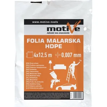 Zakrývací fólie na malování MOTIVE Malířská fólie MOTIVE 4 × 12,5 m – 7 µm