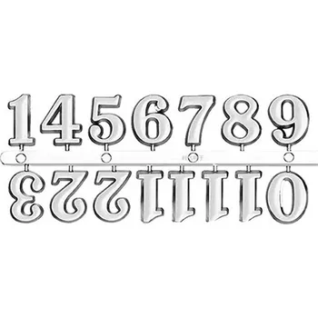 WOODRESIN Číslice na hodiny 1210-44 Latin stříbrné 20mm