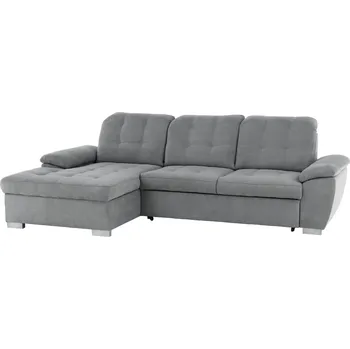 Obývací stěna Sedací souprava, šedá látka, levá, EVANGELIN