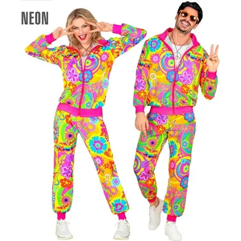 Karnevalový kostým Neonová hippie souprava M