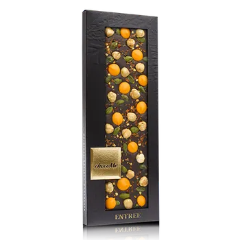 Čokoláda Dárková zdobená hořká čokoláda s pistáciemi, lískovými oříšky a chilli chocoMe