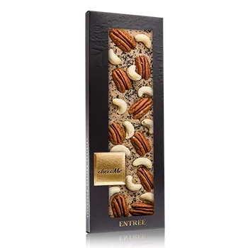 Čokoláda Dárková zdobená bílá "BLOND" čokoláda s oříšky a černou solí chocoMe