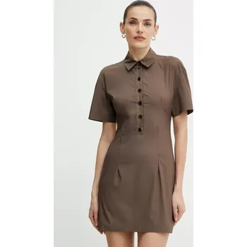 Dámské šaty Šaty Patrizia Pepe hnědá barva, mini, 2A2899 A570 2A2899.A570 98X, vel. 40